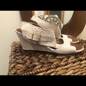 White Snakeskin Sandals